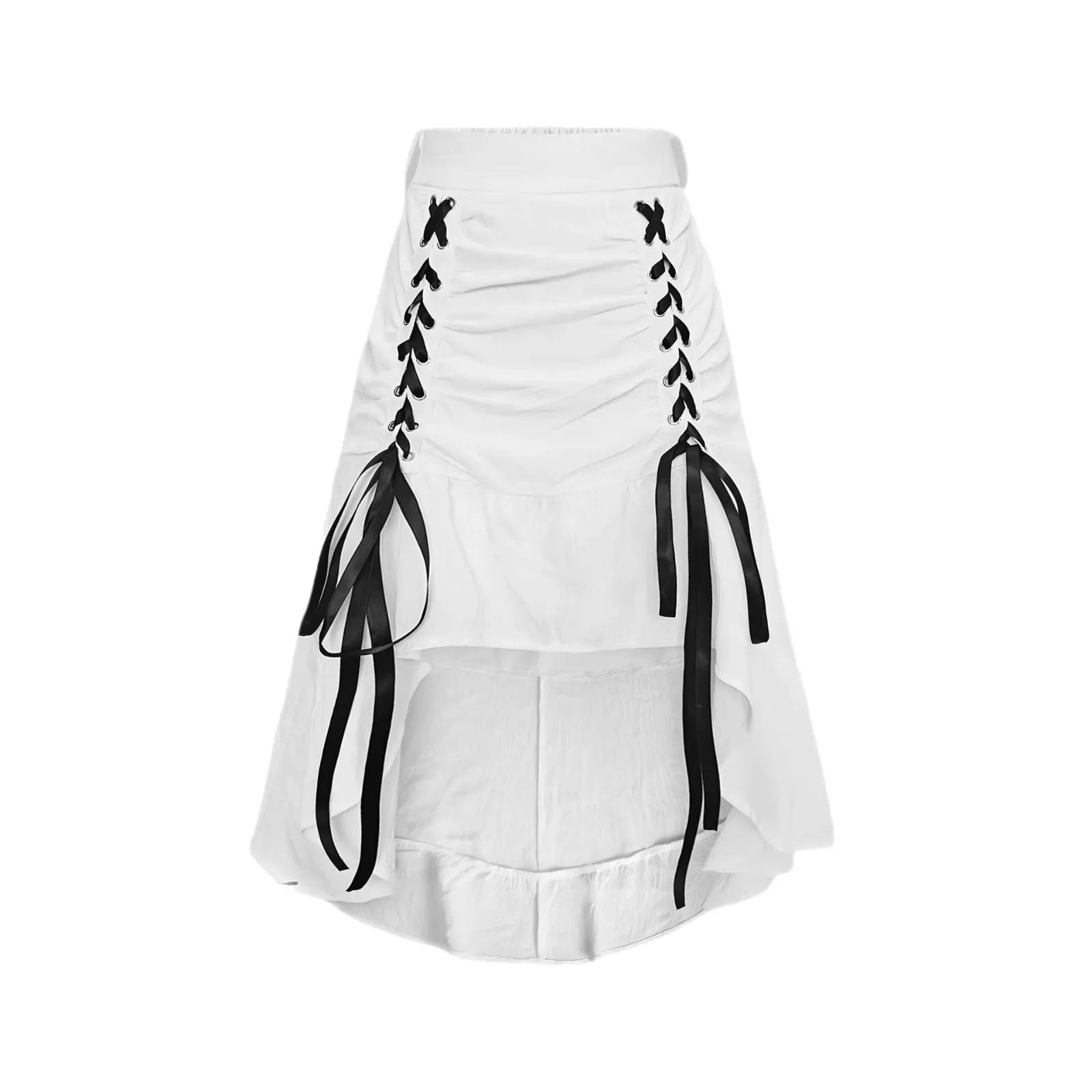 

Y2k American Retro Contrasting Webbing Splicing Skirt Women's New High Street A-word Skirt Medium and Long Skirt