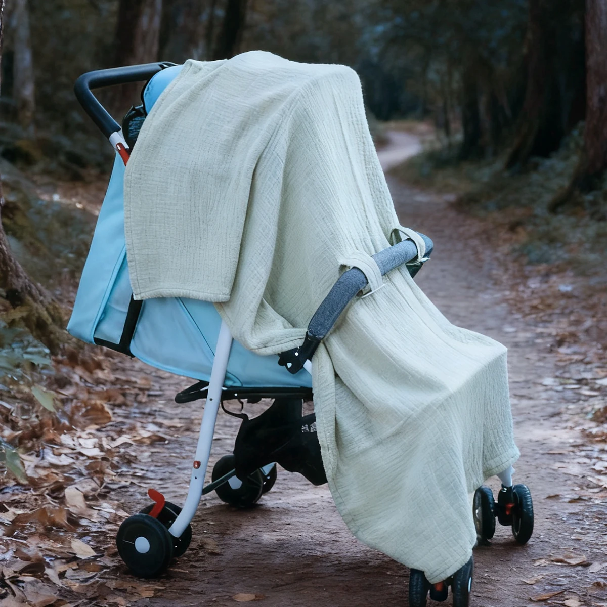 

Elinfant Baby Car Seat Cover, Soft Lightweight Muslin Infant Car Seat Canopy, Windproof Carseat Cover Sun Protection Cover