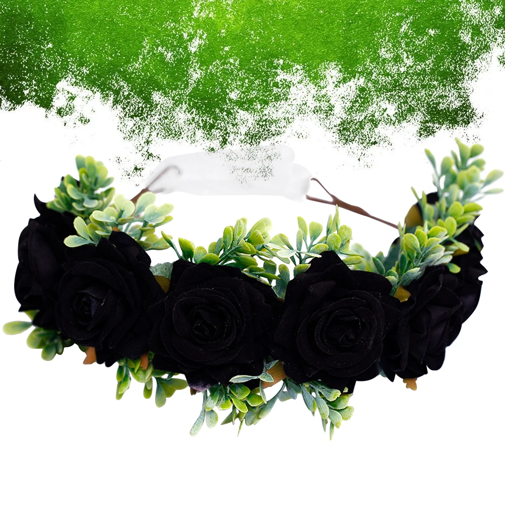 

1pc Flower Headband Bridal Headpieces Wedding Tiaras Hair Toppers Floral Party Hair Hoop Lightweight Comfortable Brides Cosplay