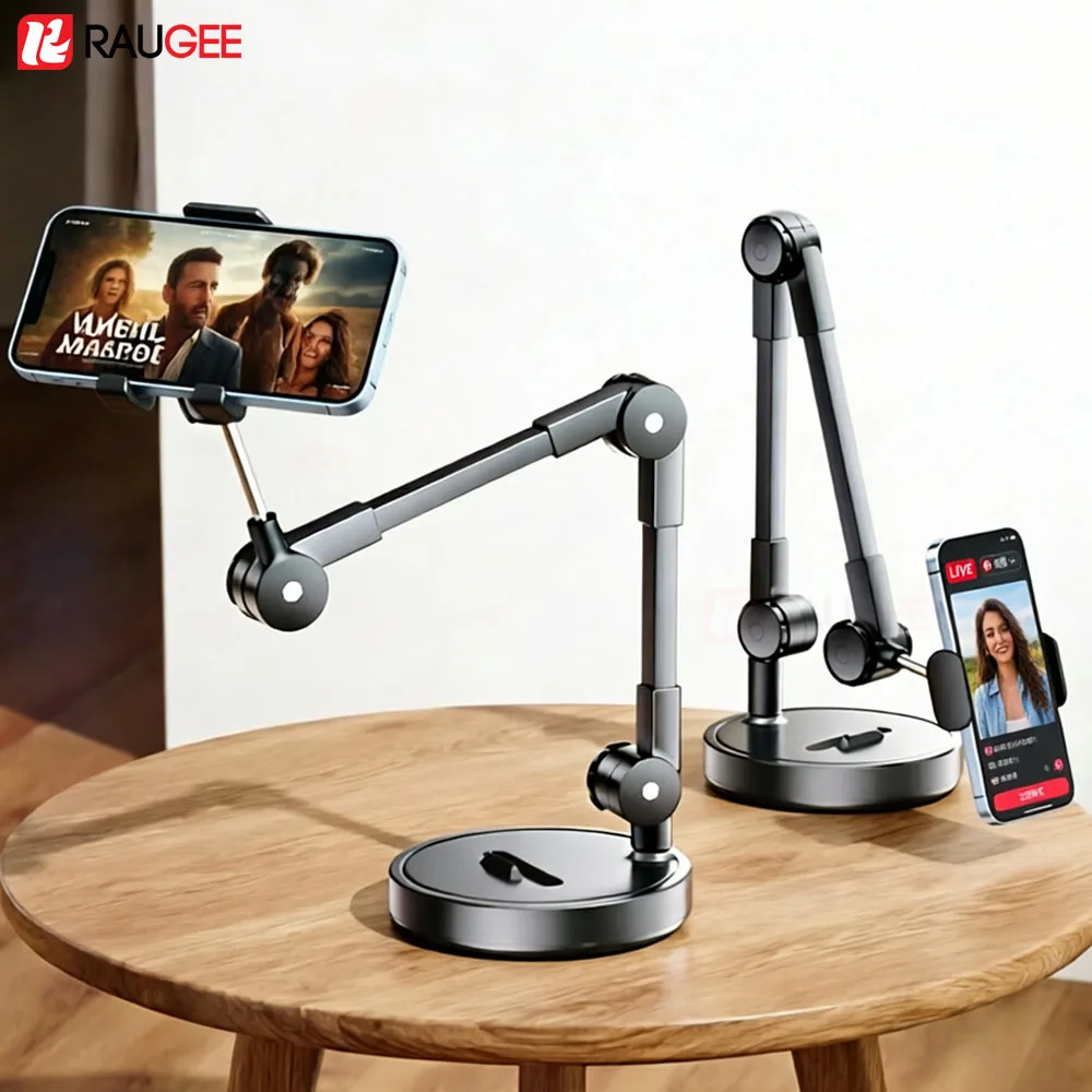 

Держатель для телефона для съемки сверху, настольный, для прямой трансляции, с регулировкой под разными углами, для записи видео с едой