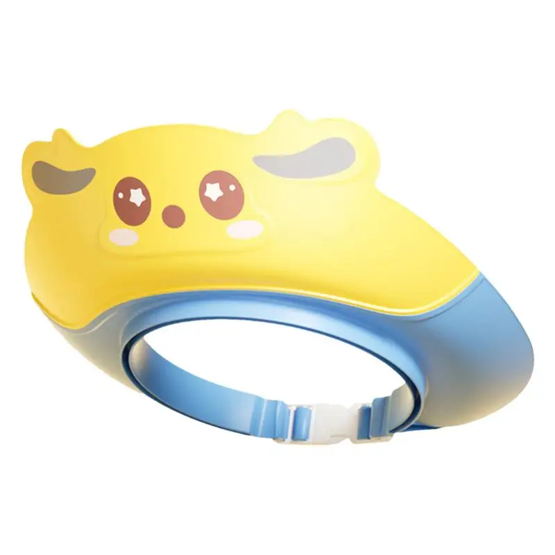 Baby Shower Hat Kids Soft Shower Shield Cartoon Baby Bathing Visor Eye And Ear Protection Shampoo Adjustable Bath Bathing Hat