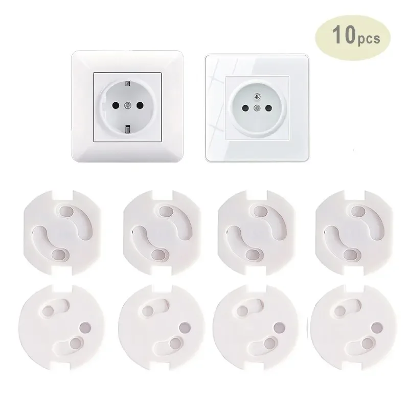 

Baby Safety Socket Covers 10pcs Electrical Plastic Outlet Protectors Child Safe Socket Security Protection