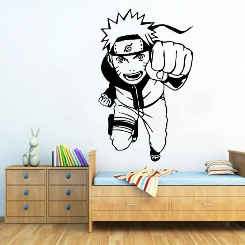 Naruto Wall Stickers for Kids Bedroom Anime Room Decor Wallpapers Decoration Chambre Child Student Home Decoration Stickers Gift