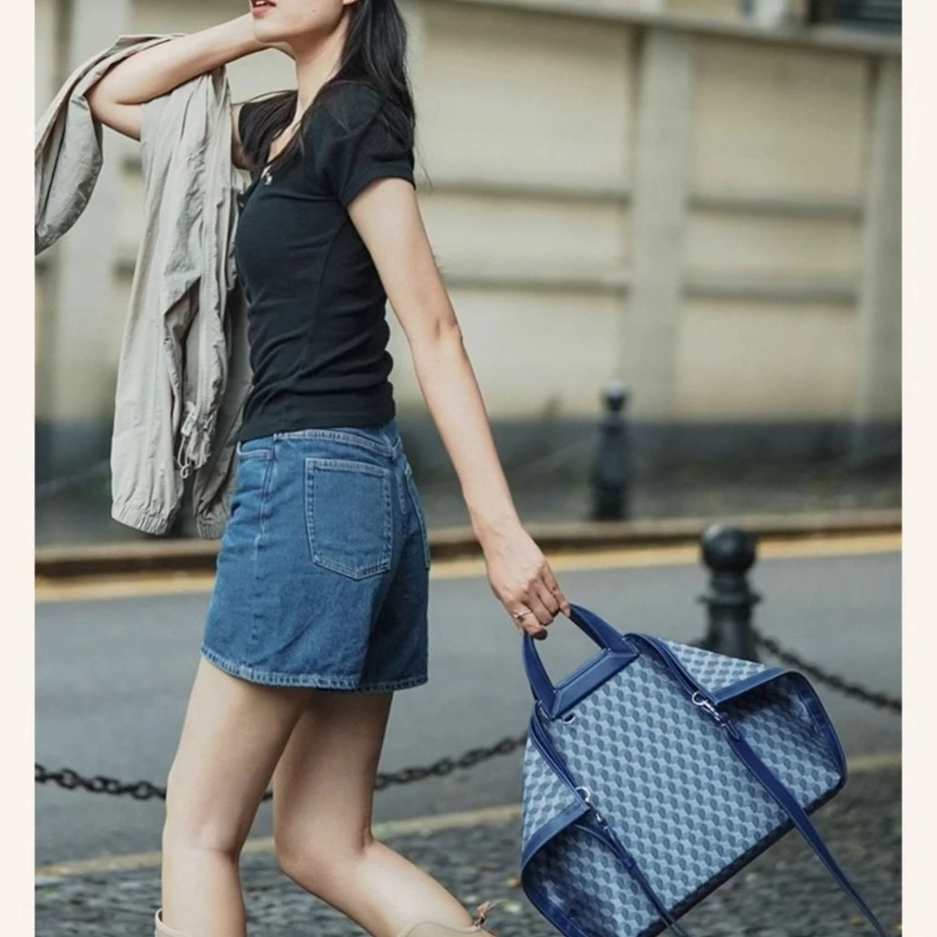 

DISSONA Women's Handbag Vintage Print Fold-Over Clutch Lucky Pouch Shoulder Bag Crossbody Tote Large Bag