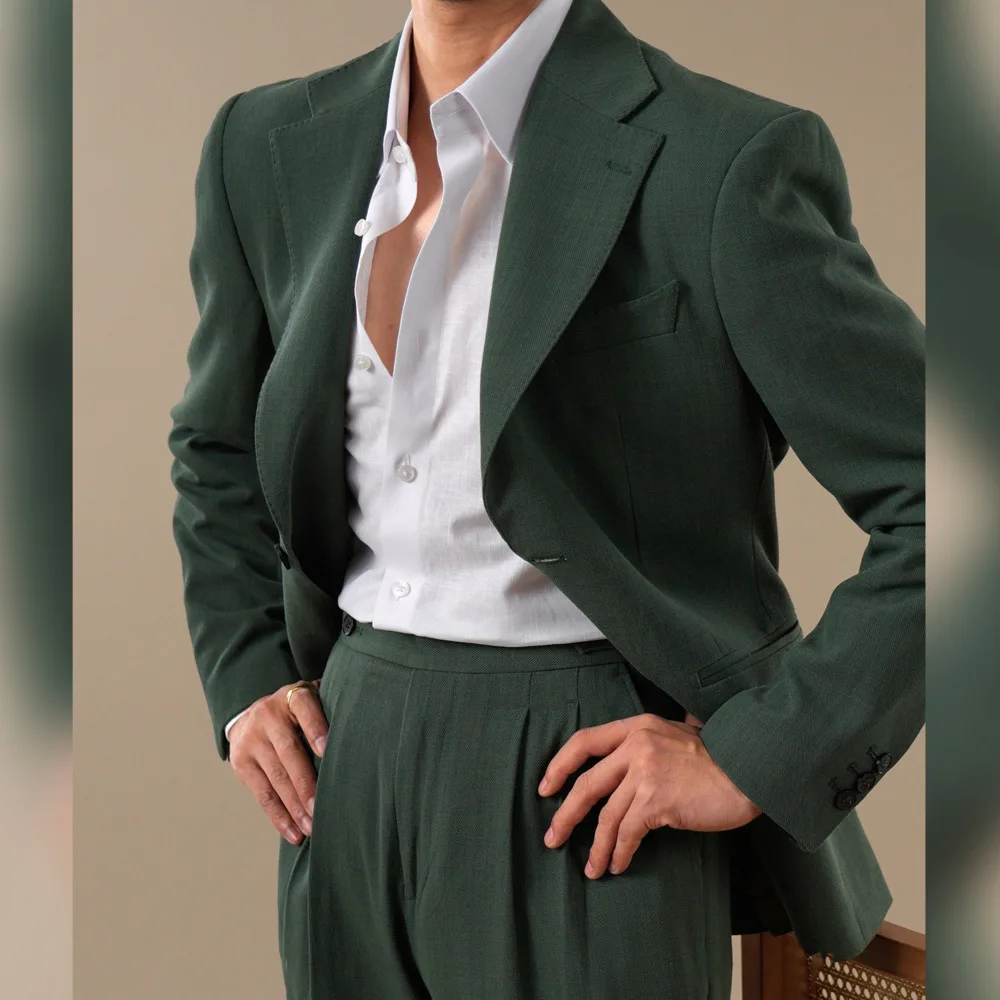 

Summer Breathable Business Casual Suit Costume Mariage Homme Mens Suits Designers Italian Wool Blend Suit For Men's 2026 Spring
