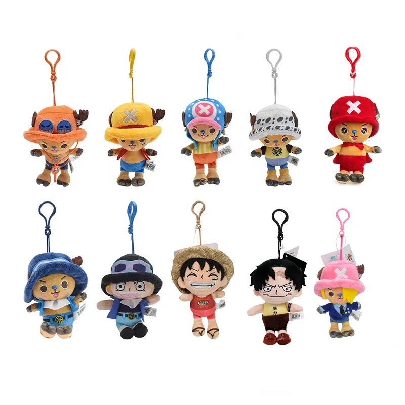 One Piece Plush Keychain Doll 12cm Luffy Tony Chopper Soft Stuffed Toy Backpack Ornaments Kawaii Plush Doll Pendant Best Gift - view 3