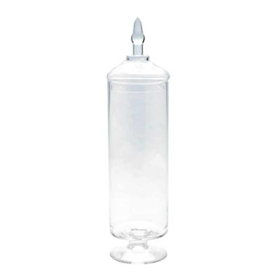 

5.5 Diameter x 20 Height Clear Glass Jar with Lid for Kitchen Storage Bathroom Organization and DIY Crafts Ideal for Bulk Food
