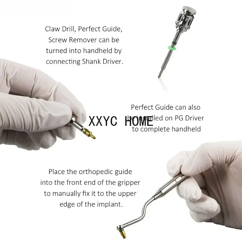 1Set Dental Implant Remover Kit Drill Guide Extraction Sit Broken Fixture Surgical Instrument Dental Tool Screw