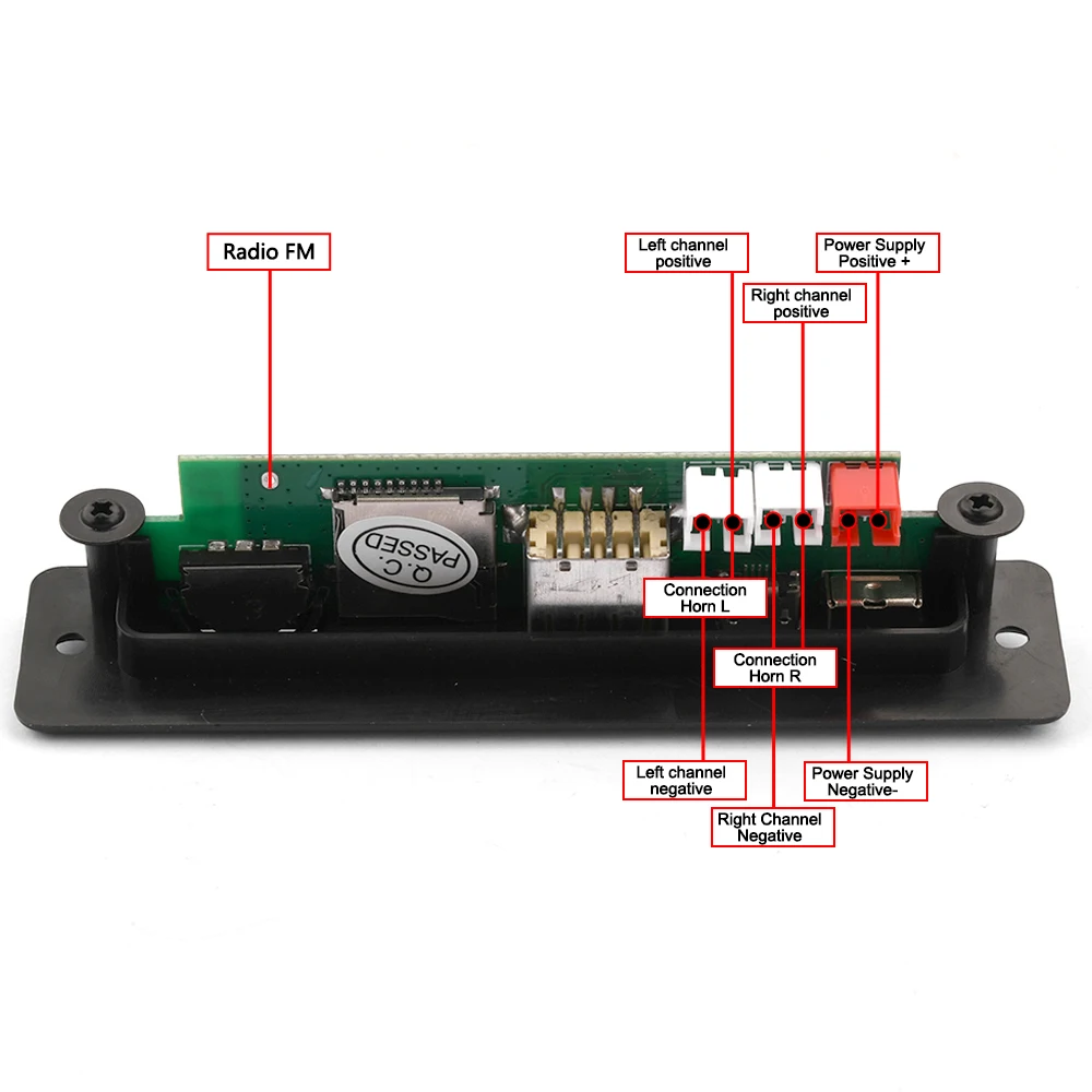 DC 5V Samochodowy Dekoder MP3 Moduł Radiowy Bluetooth 5.0 FM 2*3W 6W Wsparcie Wzmacniacz FM TF USB Funkcja Połączenia Ręcznego