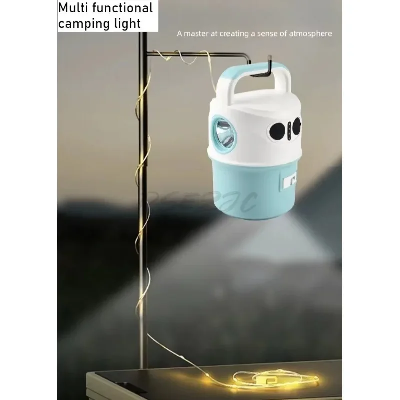 LED Solar para acampar al aire libre, impermeable, decoración de ambiente de Panda, caja de batería para patio, cadena de luz Solar de bajo voltaje