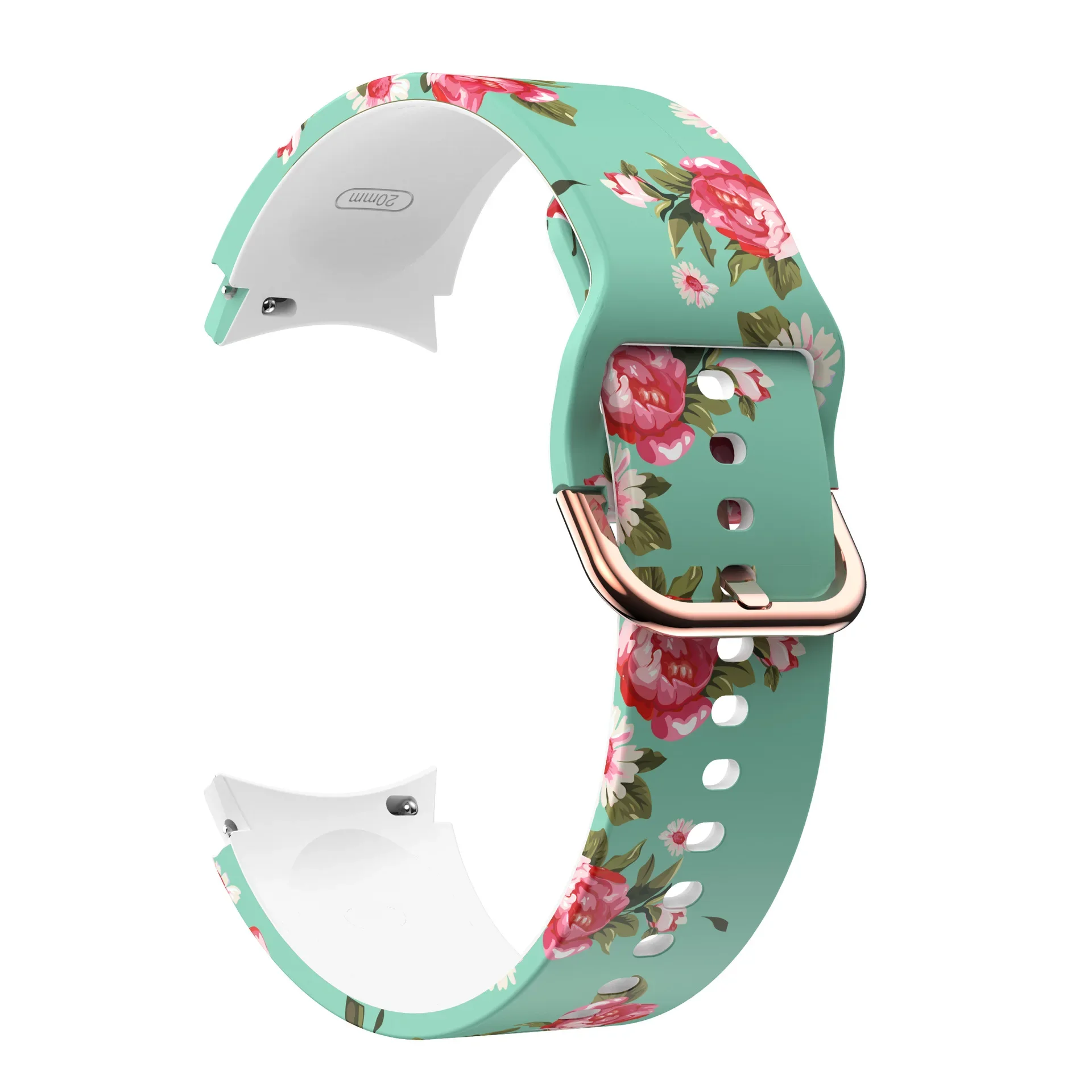 Printed Silicone Strap for Samsung Galaxy 7/6/5/4 40mm 44mm 5 Pro 45mm Color Bracelet Watchband for Watch 6 4 Classic 47mm 46mm