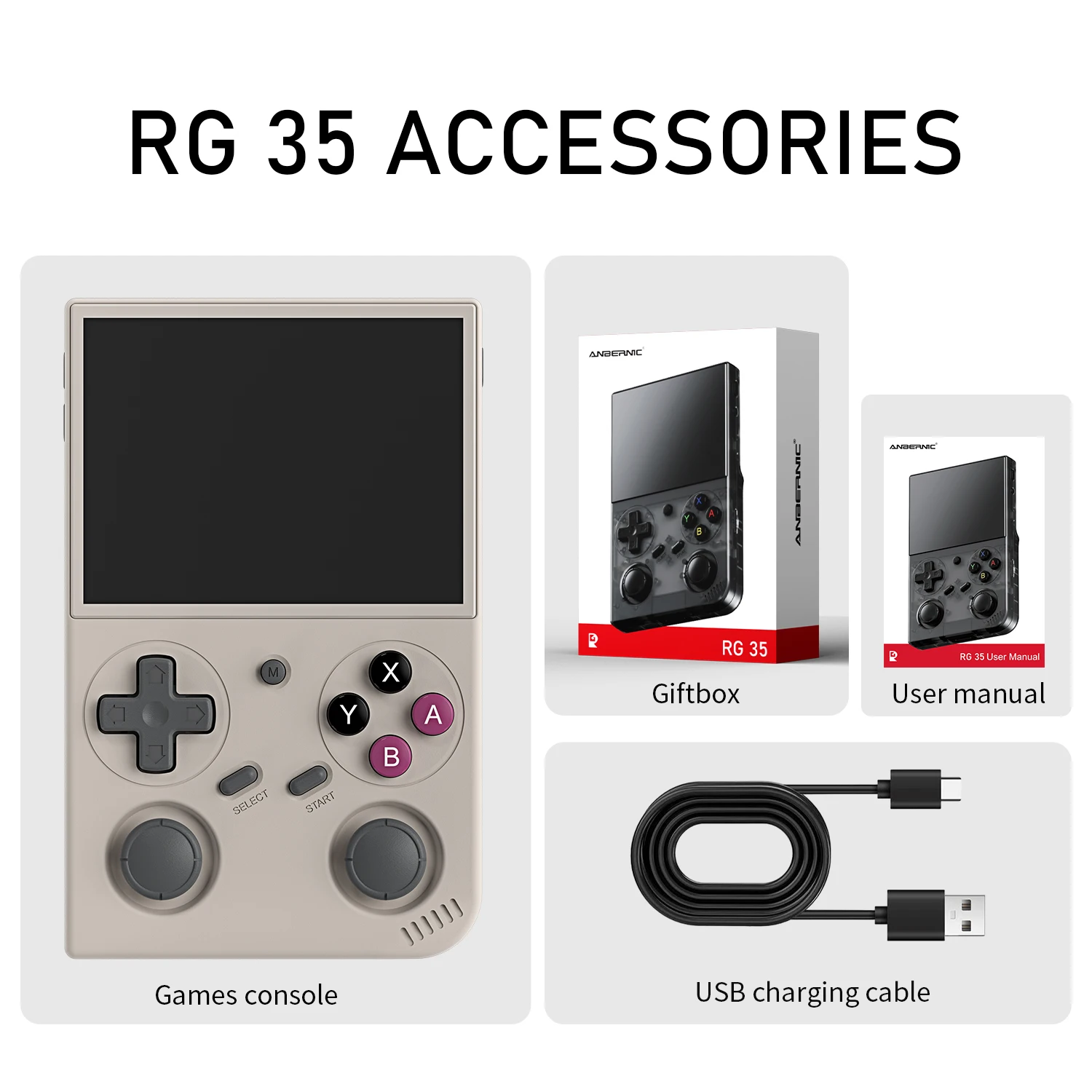 Anbernic RG35 Retro-Handheld-Spielkonsole 3,5-Zoll-IPS-Vollbildschirm Linux 64-Bit 3200mAh Unterstützt Wi-Fi Online-Multiplayer – Detail 9