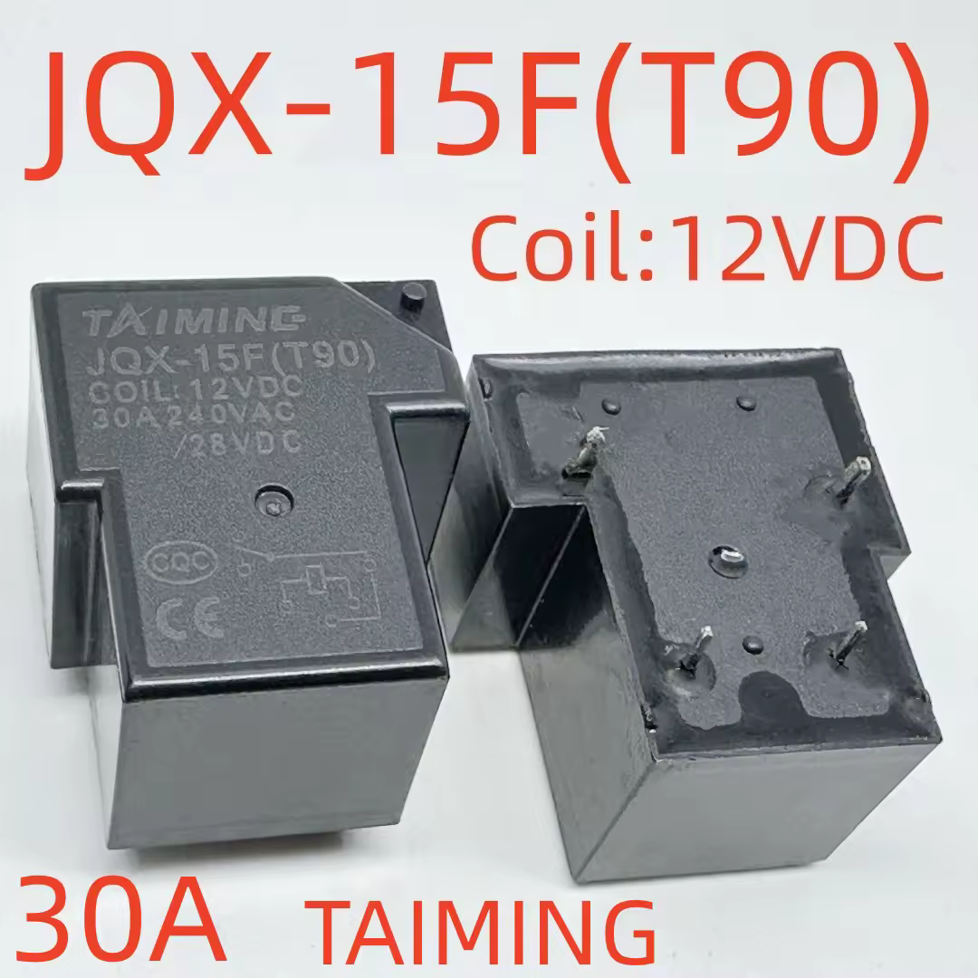 רלה חדשה JQX-15F(T90) 12V/24V/48V; JQX-15F-DC12V-1H1/012-1H6; (T90A4-30A/40A) 4 פינים