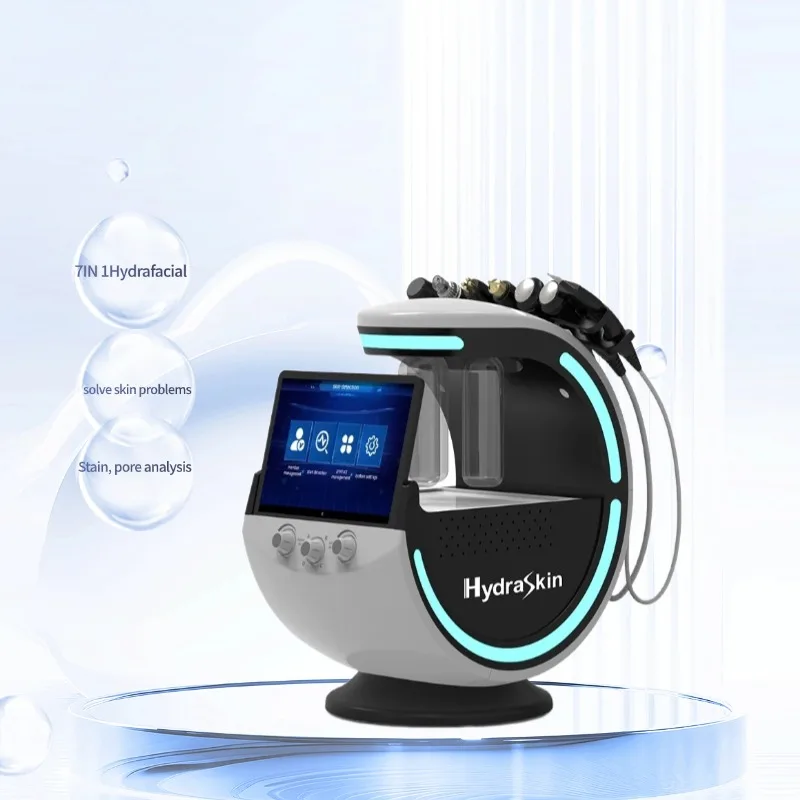 

Deep Cleaning Facial Machine 7 in 1 Smart Ice Blue Facial Beauty Machine With Skin Analyzer Skin Rejuvenation Equipment ﻿