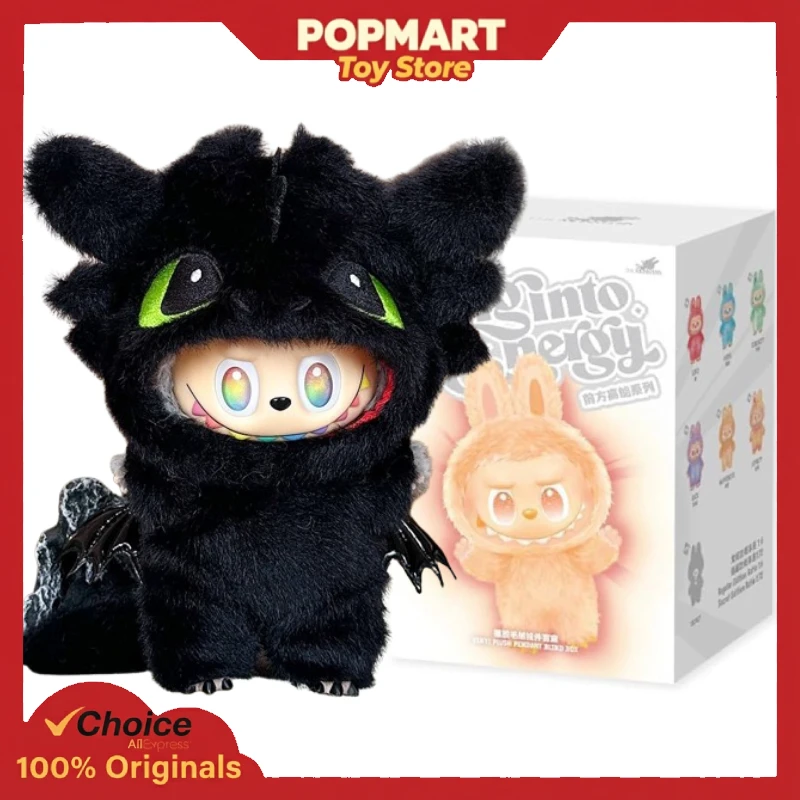 

POP MART LABUBU V3 Big Into Energy Night Fiend Аутентичный набор кукол с одеждой наряд в комплекте Оригинальная фигурка в подарок