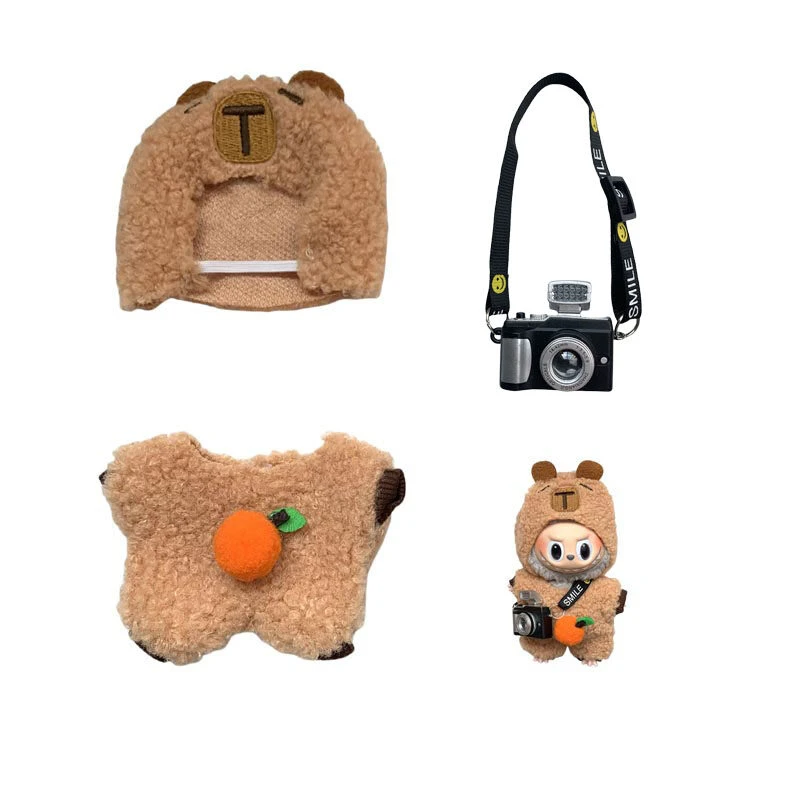 Ubranka dla lalek Labubu, kostiumy dla lalek Labubu, strój dla lalek Labubu, odpowiednie dla lalek Labubu o wysokości 17 cm, akcesoria odzieżowe.