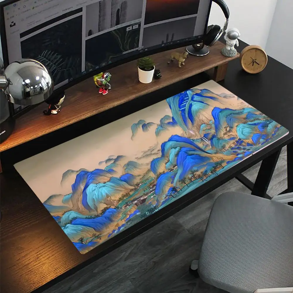

Thousands of Miles of Rivers and MountainsMouse Pad Oversized lock edge mouse pad for gaming computer keyboard and desk