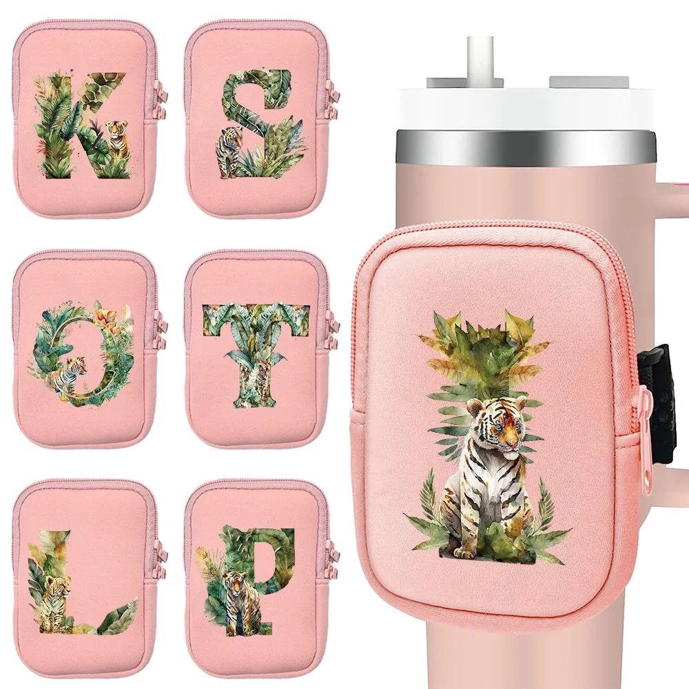 Water Bottle Pouch Sports Kettle Accessory Key Coin Gym Accessories Running Water Bottle Handheld Jungle Tiger Letter Series