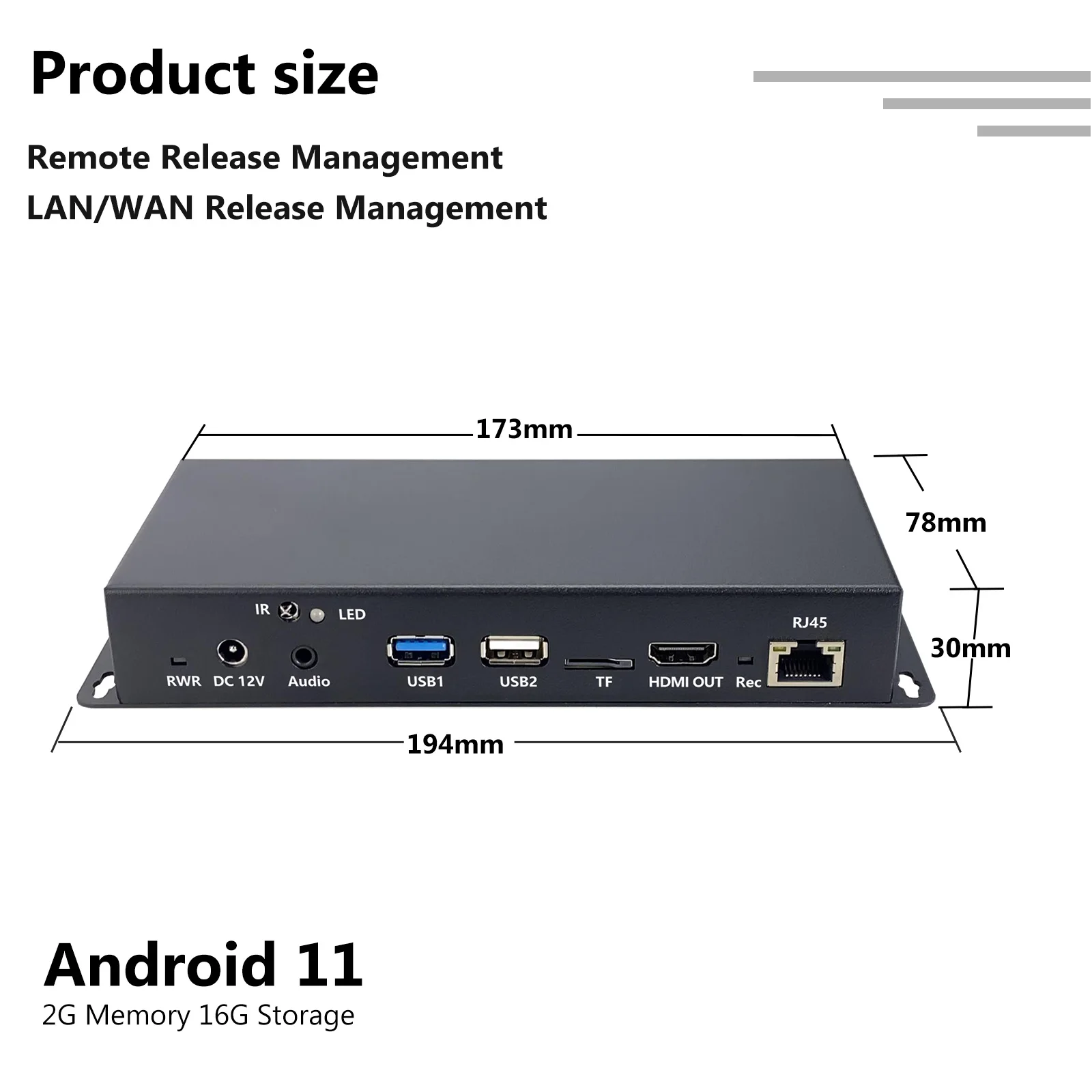 Network Advertising Player Box Multi Machine Connected Screen Playback Super High Resolution Synchronous Information Release