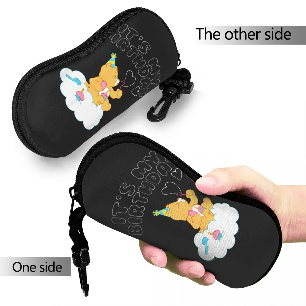 Care Bears È il mio compleanno Custodia per occhiali Uomo Donna Protezione da lettura alla moda Contenitore per occhiali affascinante