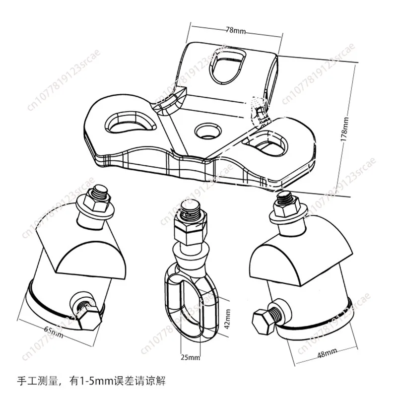 Hand hoist hoisting triangular bracket reversing chain bracket