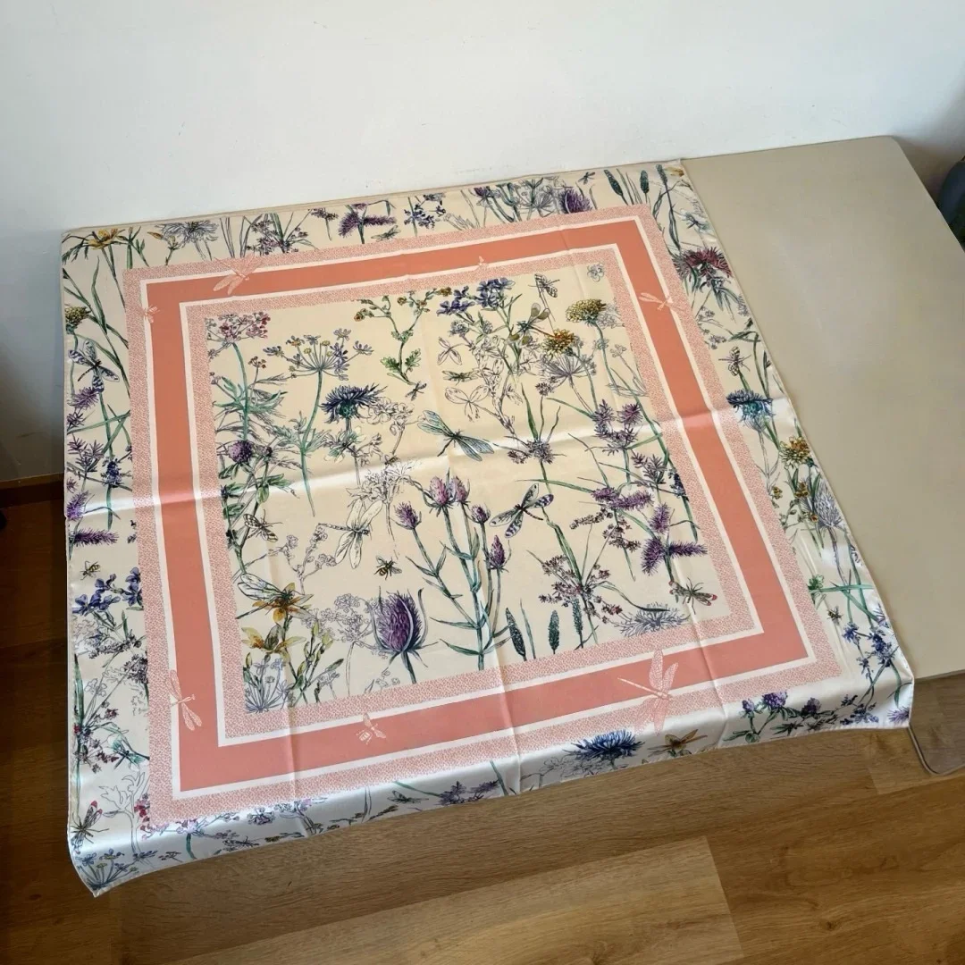 

Luxury Brand 90*90 Cm Premium Silk Scarf 100% Mulberry Silk Twill Scarf Elegant Women's Silk Shawl The Perfect Gift Choice