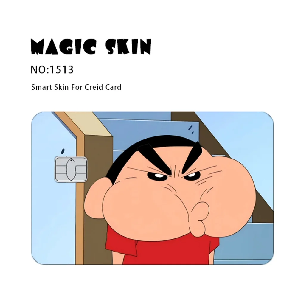 Kawaii Crayon Shin-Chan Kleine Chip HD PVC Film Tape Skin voor Credit Debetkaart Waterdicht Krasbestendig Stickers Meisjes geschenken