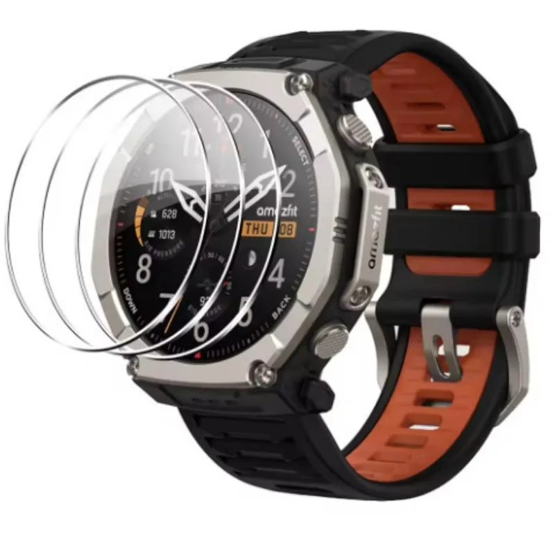 For Huami Amazfit T-rex 3/ 3 Pro 44mm 48mm/T-rex Ultra 2/Active 3 Premium Max Soft TPU Film and Tempered Glass Protective film
