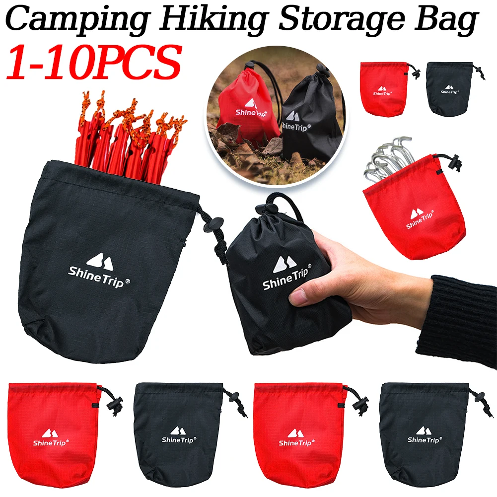 Outdoor Camping Hiking Kits Storage Bag Nail Wind Rope Buckle Drawstring Pouch Multi-function Sundries Organizer