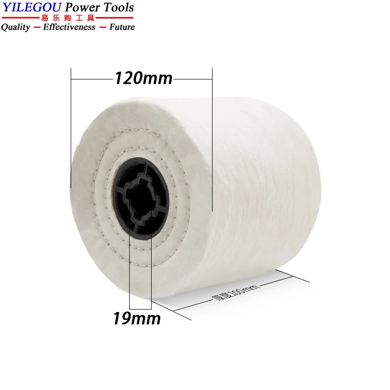 

120x100mm Linen Drawing Round Wheel. 120mm Wool Drawing Wheel. 120x100x19mm White Cloth Or Yellow cloth Drawing Polishing Wheel.