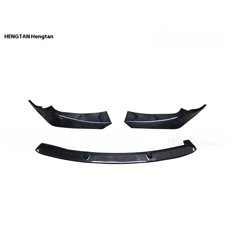 Real Carbon Fiber Modified Front Shovel & Three-Section Lip for Tesla Model 3 Enhanced Front Bumper