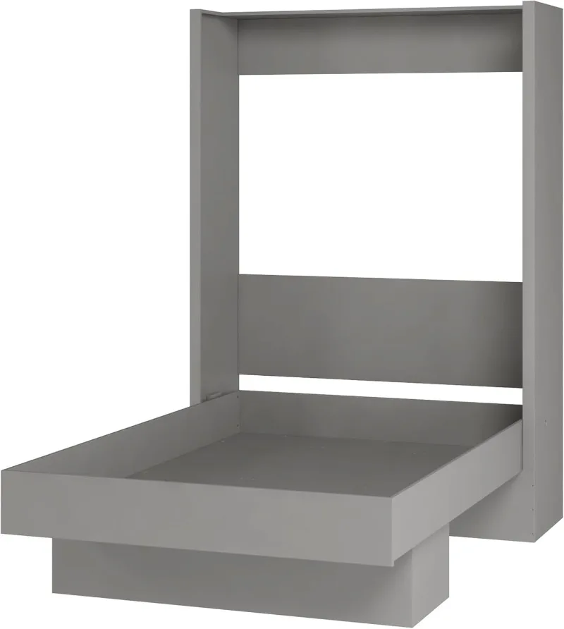 

Easy-Lift Queen Murphy Wall Bed in Grey with Shelf MULTIPURPOSE DESIGN PRACTICAL WALL BED The dual piston system