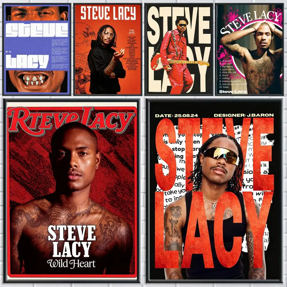 music Steve Lacy Poster Poster HD Self Adhesive Waterproof Art Print Wall Decor for Bedroom Living Room Home Gift
