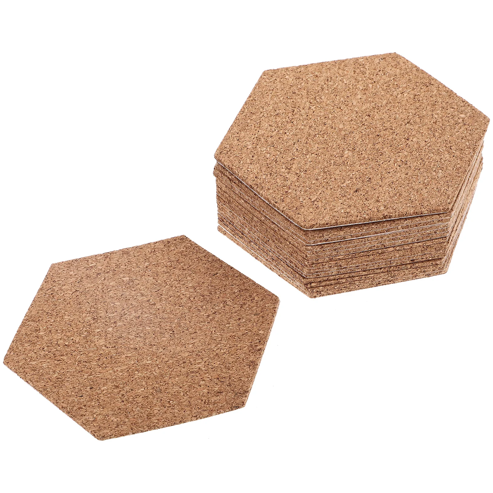 

10Pcs Hexagonal Cork Bulletin Board Wall Mounted Notice Photo Display Message Memo Board for Home Office Classroom Decoration