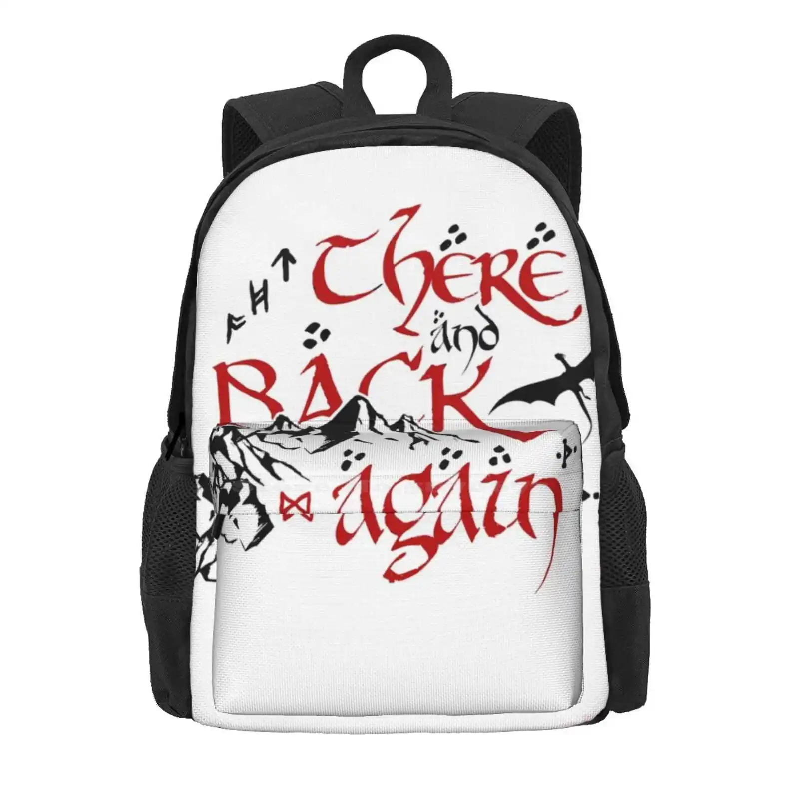 A Round-Trip Hot Sale Schoolbag Backpack Fashion Bags Smaug Bilbo Baggins The The The Lonely Mountain Middle Earth Red Dragon