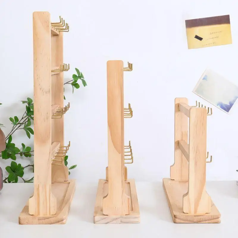 

Деревянная подставка для ювелирных изделий, ожерелье, браслет, держатель для ключей, крючок, стеллаж для хранения, серьги, булавка, держатель для броши, подставка-органайзер