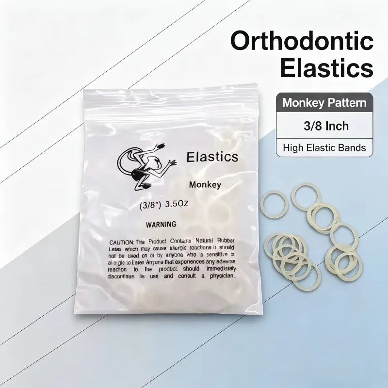 100pcs Orthodontic Elastics Latex Rubber Bands Braces Teeth Traction Dental Clinic Disposable Oral Care Professional Consumables