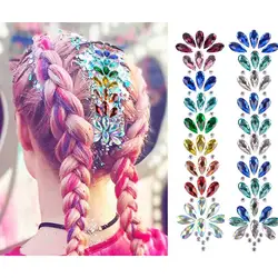 Rhinestone Hair Gems Tattoo, Festival Bindi Body, Rainbow Jewels Sticker,Mermiad Face Gem Makeup for Festival Rave Party, 3 Sets
