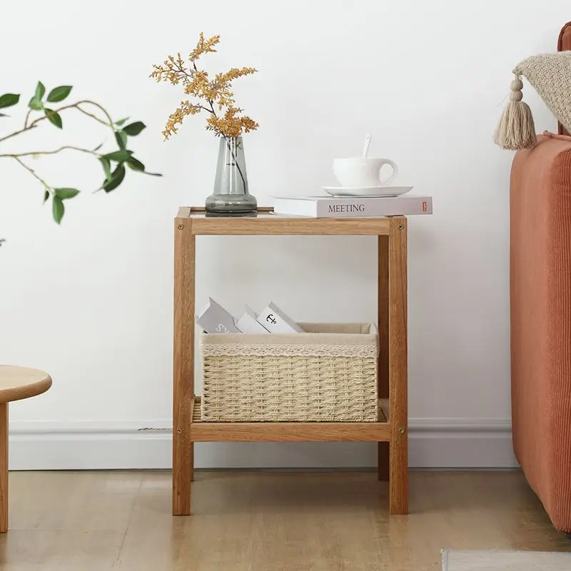 For Living Room Center Coffee Table Tea Table Sofa Side Desk Storage Shelf Corner Table Casual Modern