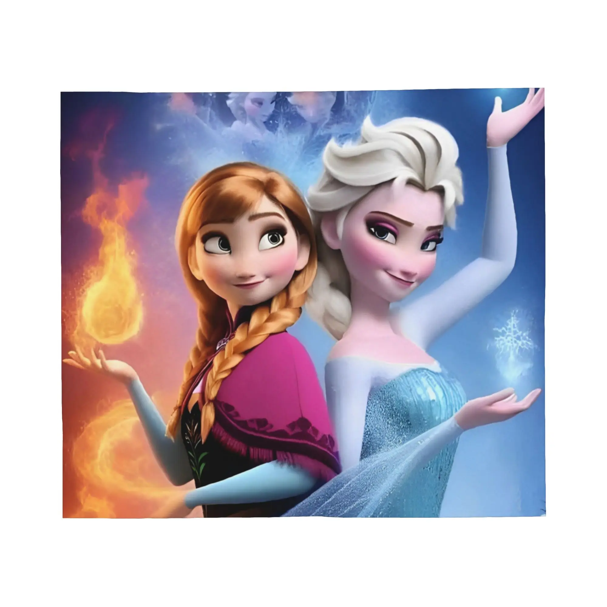 البطانيات المجمدة إلسا وآنا المخملية الصيف تكييف الهواء الخيال متعددة الوظائف رمي بطانية للفراش قطعة سجادة السفر #2