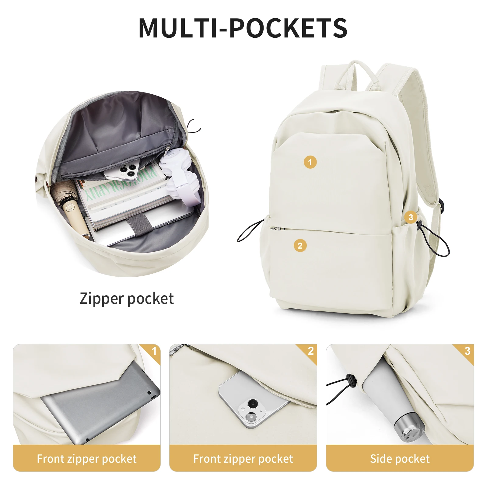 Women Laptop Backpacks Solid School Bag for Girls Teens Large Capacity Bookbags Trendy Ulzzang Harajuku Mochila Waterproof Bags