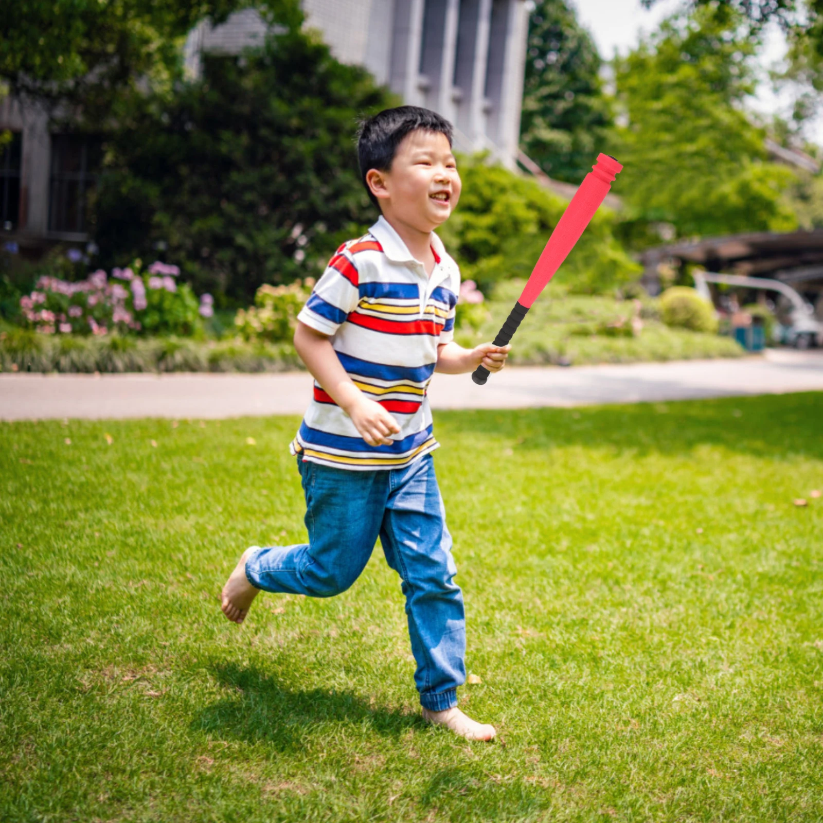 Honkbalspeelgoedset voor kinderen, sponsbal en gemakkelijke gripknuppel voor peuters, leuk oefencadeau voor 2-4 jaar oud