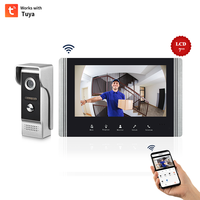 Tuya Smart Home Video Intercom System 7 Inches Touch Screen WiFi Door Entry Phone Access with 1080P Wired Doorbell Camera