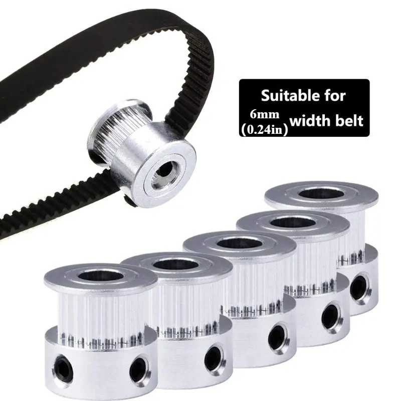 10pcs GT2 20Teeth 16 teeth 20 Teeth Bore 5mm/ 8mm Timing Alumium Pulley Fit for GT2-6mm Open Timing Belt for 3D Printer
