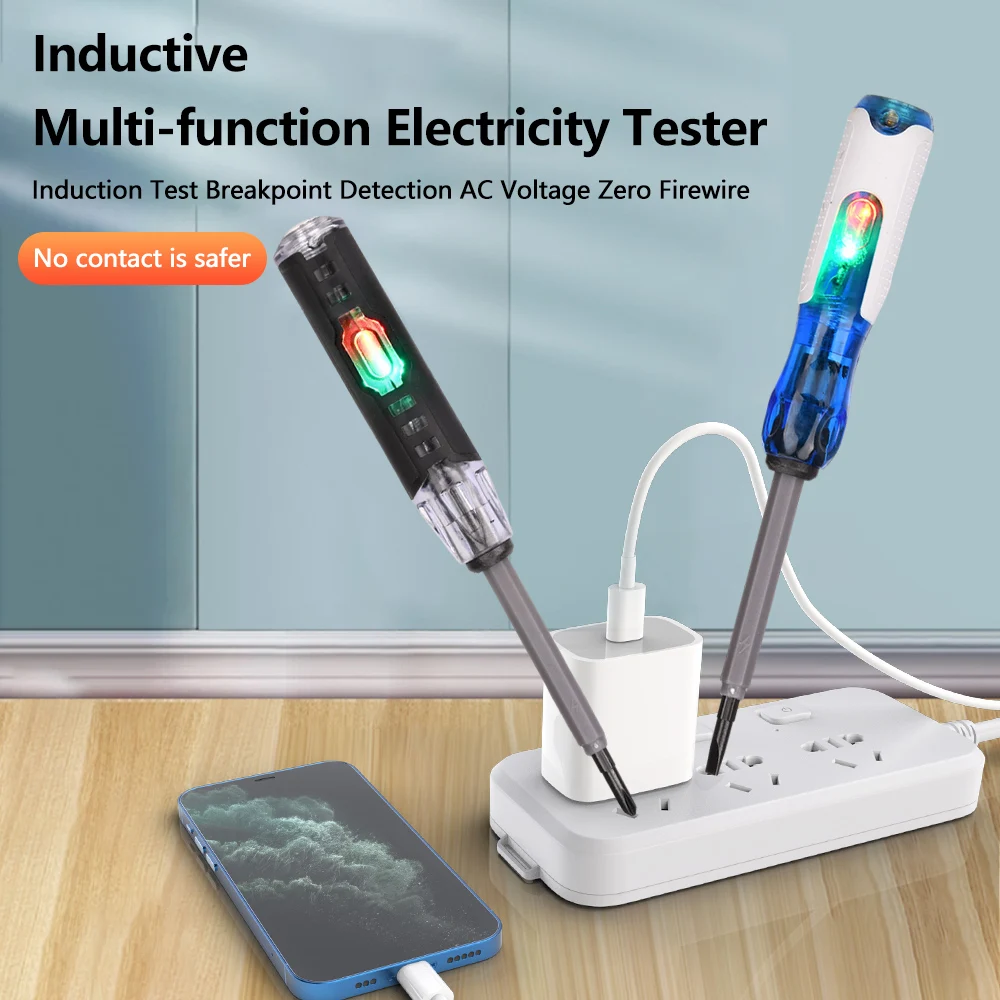 Intelligent Voltage Tester Pen Non-contact Induction Digital Power Detector Pencil AC24-250V Electric Screwdriver Circuit Tool