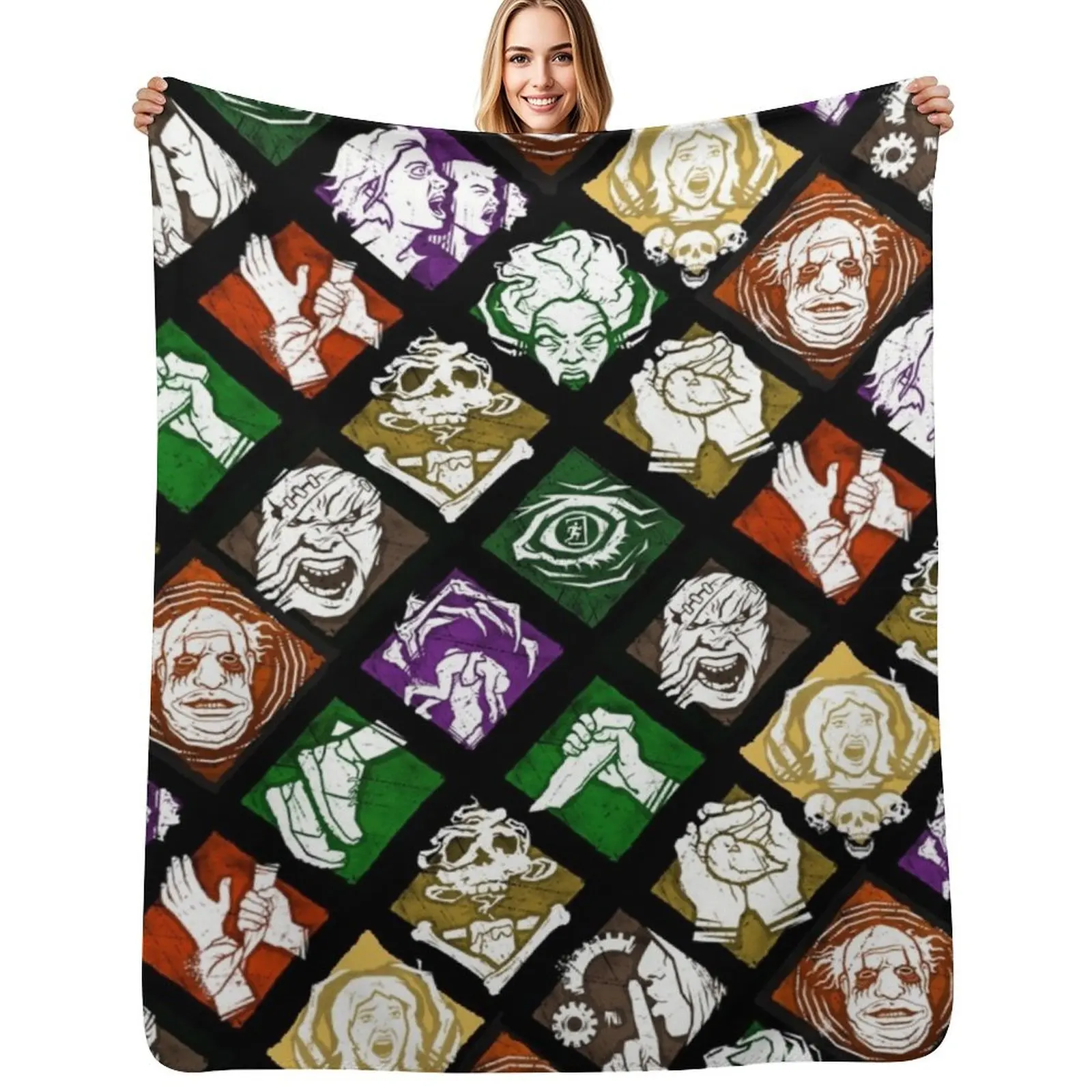 

DBD Perks Throw Blanket Reusable Durable Soft Blanket for All Seasons
