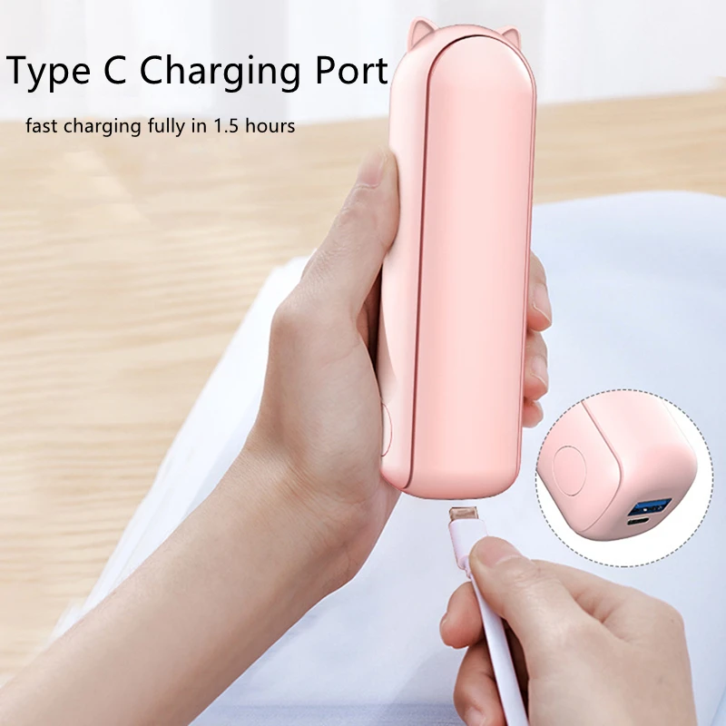 Xiaomi 2000mAh Mini Handheld Portable Small Fan USB Charging Silent Folding Fan Three-speed Adjustable Office Home Electric Fans