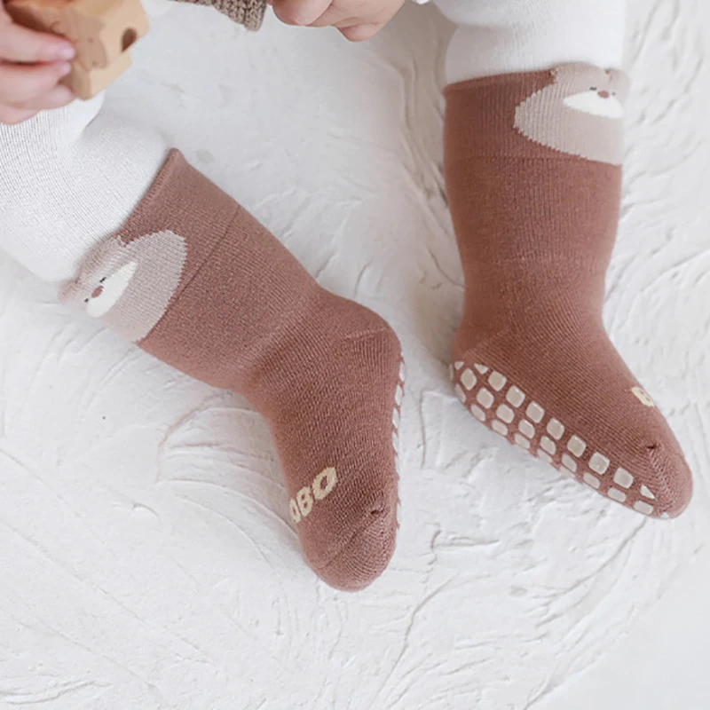 3 Pairs/set Thickened Terry Warm Baby Socks New Winter Newborn Toddler Kid Mid Sock Girl Infant Boy Cute Boneless Socks 0-5Y