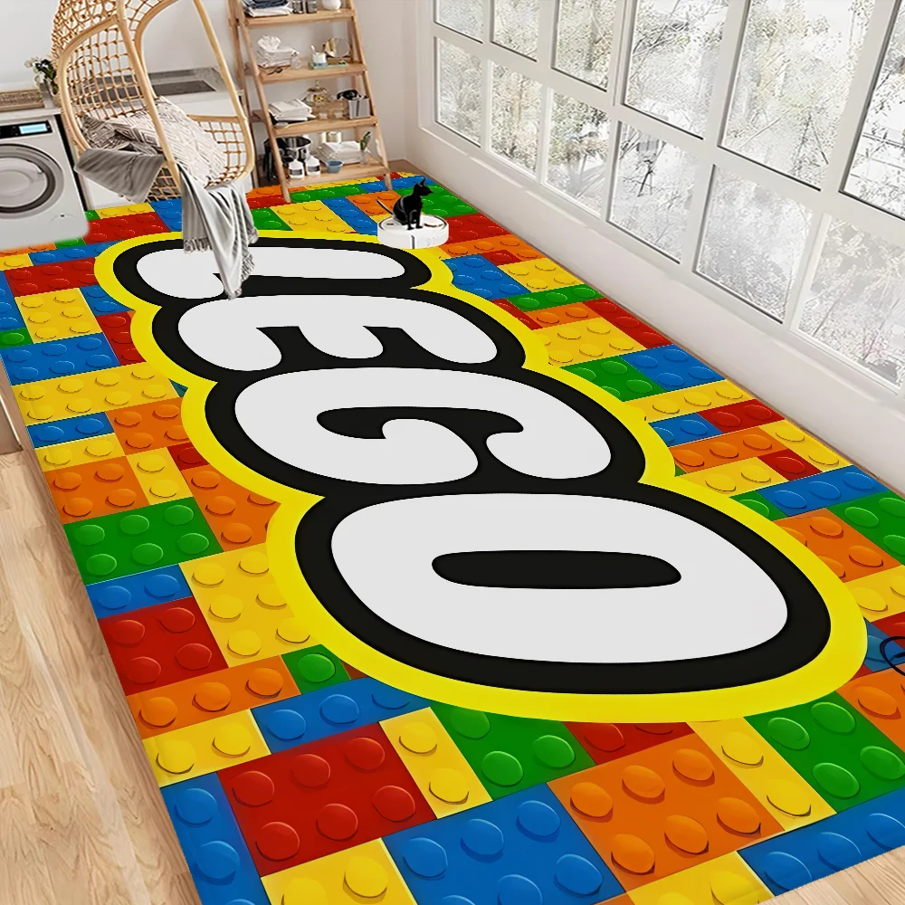 L-LEGOS Bathroom Mat Retro Multiple Choice Living Room Kitchen Rug Non-Slip Bedside Mats