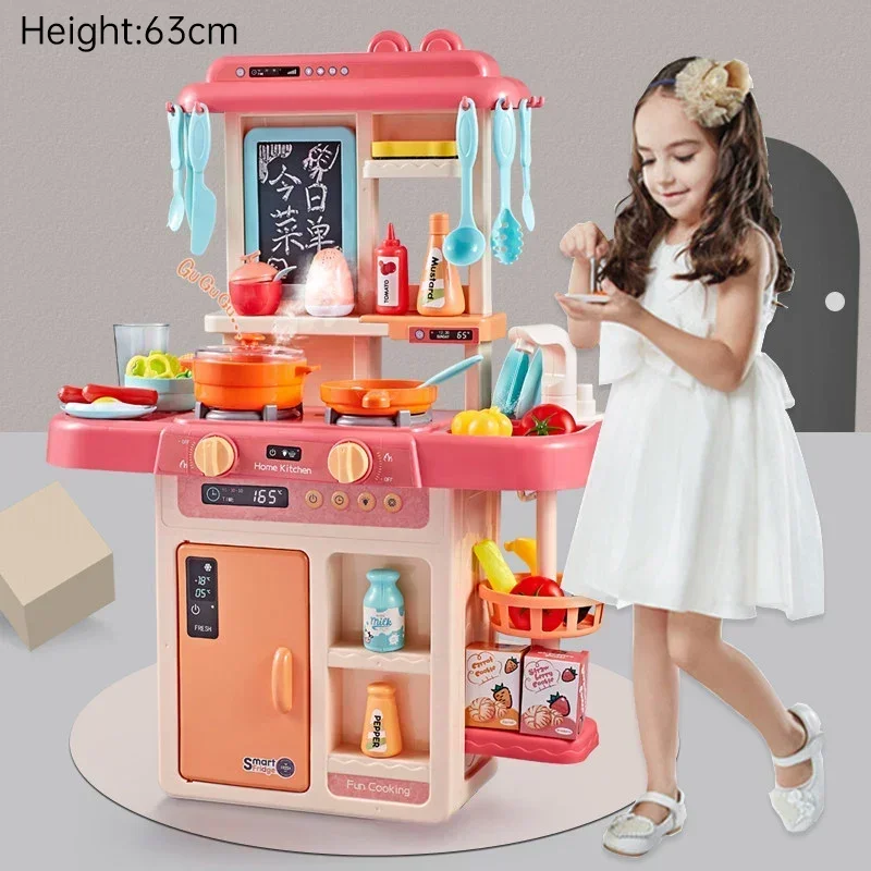 Big Size Kitchen Plastic Pretend Play Toy Running Water Function Water Tap Kids Kitchen Cooking Toy Children baby Gift